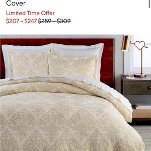 COPY - Pottery Barn Jacquard Medallion Cotton/Linen Duvet Cover in Queen shams …